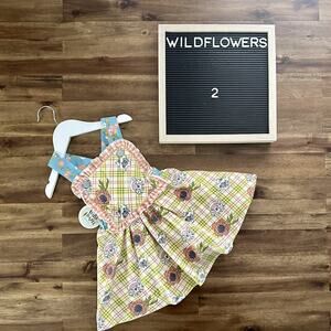 NWT Wildflowers Daydream Believer Tea Time Floral Jumper Cream Yellow Blue 2